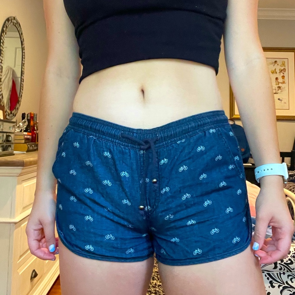 Denim Mini Bicycle Shorts